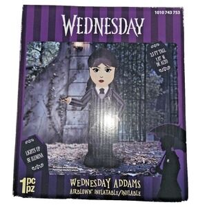 3.5 Ft. LED Wednesday Addams Inflatable Blow Up Halloween Addams Family Gemmy